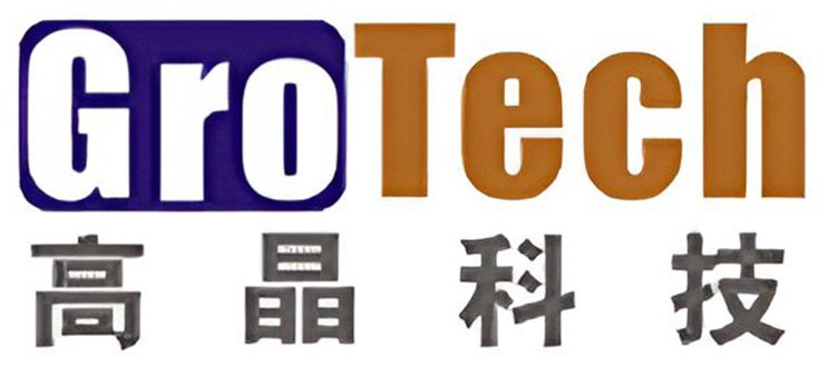 GroTech logo: blue 'Gro' and orange 'Tech' with four Chinese characters 高晶科技 below.